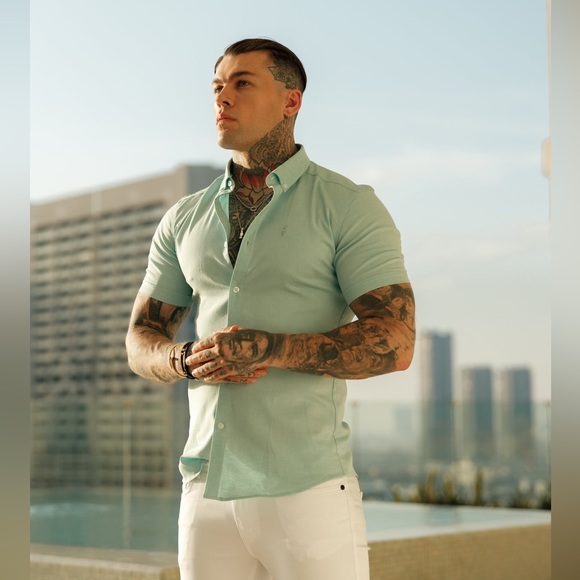 Father Sons Other - FATHER SONS Stretch Slim Classic Oxford Short Sleeve | sz M